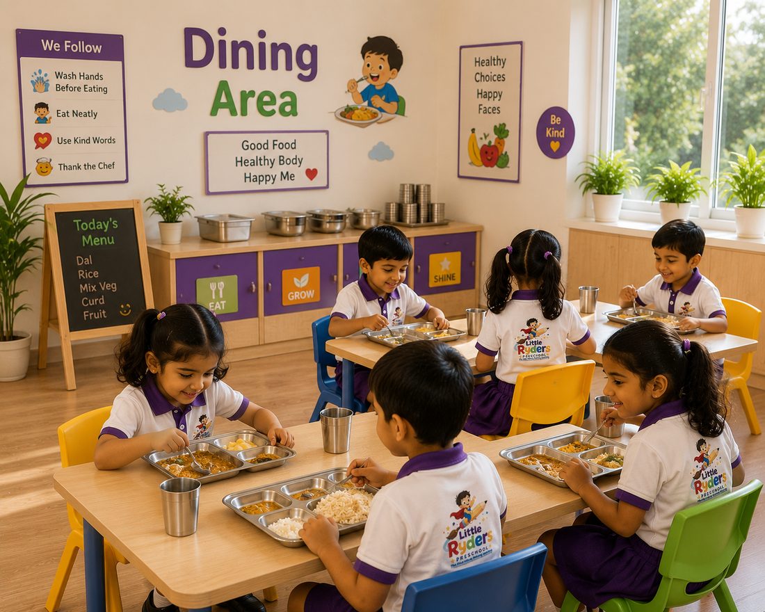 Clean dining area at Little Ryders